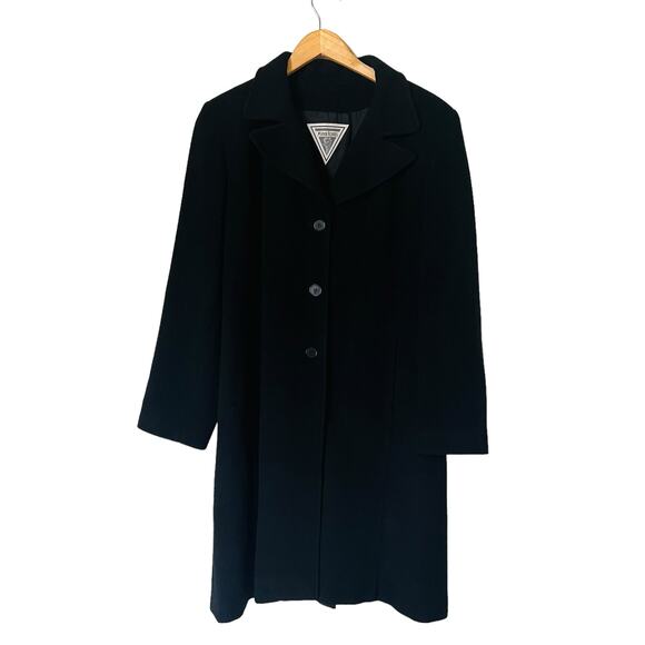 Marvin Richards Wool Button front Longline Coat Jacket Size L Large Black - Picture 8 of 8